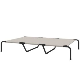 Elevated Dog Bed for Large Breeds Beige 60"L