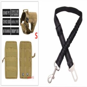 Military Tactical Dog Harness German Shepherd Adjustable Pet Dog Back (Option: A-Set1)