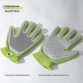 Cat Gloves, Cat Hair Removal Tools, Massage Combs, Special Dog Hair Removal Brushes, Cat Combs, Pet Cat Brushes (Option: Green)