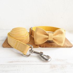 Nala pet dog collar traction rope (Option: Yellow-L)
