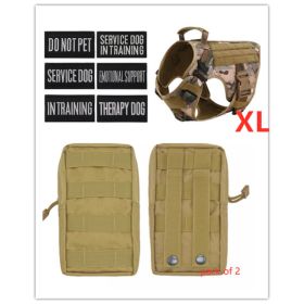Military Tactical Dog Harness German Shepherd Adjustable Pet Dog Back (Option: P-Set)