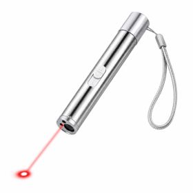 3-in-1 Pet Laser Pointer For Cats & Dogs,Cat Laser Pointer, USB Rechargeable Pet Toy With Red Laser, UV Light & LED Flashlight, Interactive Cat T (Option: default)