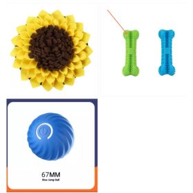 Pet Dog Rubber Ball Toys For Dogs Resistance To Bite Dog Chew Toys Puppy Pets Dogs Training Products (Option: Set2)
