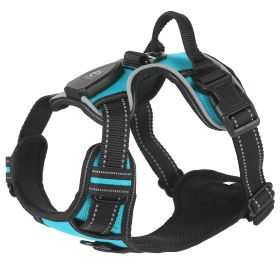 Light Up Dog Harness Rechargeable LED Dog Harness No Pull Lighted Dog Vest with Handle for Small/Medium/Large Dogs (Size/Color: XL, Option: Green)