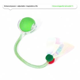 Interactive Cat Toy Ball Super Drive Cat Rolling Ball (Option: Green Dragonfly Design)