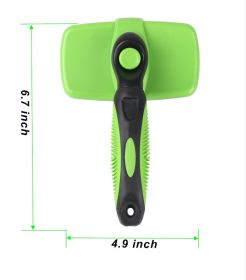 Compatible with Apple, Benepaw Premium Auto cabello limpio perro cepillo impermeable cÃ³modo pequeÃ±o perro grande peine de aseo de mascotas herramien (Color: green)