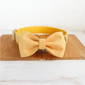 Nala pet dog collar traction rope (Option: Bow plus Collar-M)