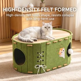 Green Single-layer Cat Toy (Option: default)