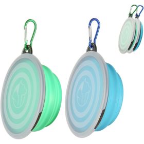 Collapsible Bowl With Cover Lids,2 Pack Dog Travel Bowls Portable Foldable Cat Water Dish Bowl For Pets Walking Parking Camping (Option: Multi)