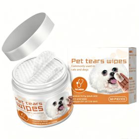 Pet Tear Stain Wipes For Dogs & Cats, Natural Aloe & Chamomile Extract Gentle Eye Cleaning Wipes, Hypoallergenic Non-Irritating 60 Count (Option: 60 Count)