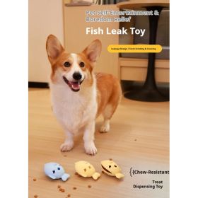 Fish-Shaped Dog Treat Dispenser Toy-Food-Grade Silicone Slow Feeder For Boredom Relief, Self-Entertainment & Pet Interaction - Durable Chew Toy W (Option: Pink)