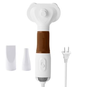 Pet Hair Dryer With Slicker Brush Low Noise 600W 3 Temperature Adjustable 3 In 1 Grooming Dog Blow Dryer For Cats Coffee (Option: default)
