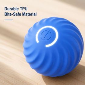 Automatic Rolling Dog Toy Ball, Interactive Motion Activated Smart Moving Ball For Small Medium Dogs & Cats, USB Type-C Rechargeable Pet Chase To (Option: Blue)
