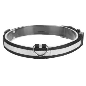 LED Dog Collar USB Rechargeable Adjustable Dog Safety Collar Night Safety Flashing Luminous Light up Collar (Size/Color: Color, Option: XL)