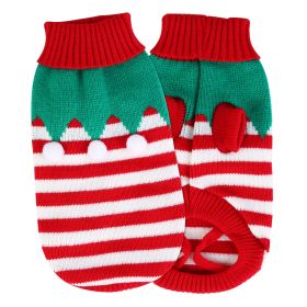 Pet Christmas Turtleneck Sweater Dog Cat Christmas Clothes Snowman Stripes Costume Winter Holiday Sweater for Small Medium Kitten Puppy Cats Dogs (Size/Color: XL, Option: Furball)