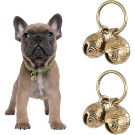 Copper Bell For Dog Collar, 4 PCS Brass Dog Bells Extra Loud Collar Bell For Pet Tracking Anti Lost Training Pets Pendant Accessories Anti Theft (Option: GOLDEN)