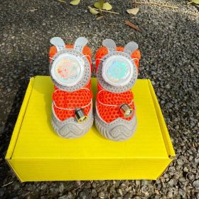 2026 New Glowing Dog Shoes 4PCS LED Light-Up Anti-Slip Paw Protector For Small Medium Dogs Night Safety Visibility Outdoor Shoes (Option: Orange-M  1.50W  2.05L)
