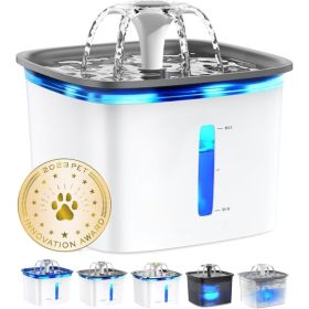 Innovation Award Winner 95oz Pet Fountain, Automatic Cat Water Fountain Dog Water Dispenser With Replacement Filters For Cats, Dogs, Multiple Pet (Option: White)