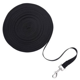 Dog Leash Long Obedience Recall Foot Feet Training Lead 6/15/23/33/50/100 FT (Option: 6 FT-Black)