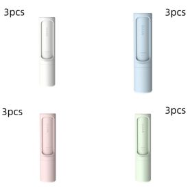 2-1 Reusable Pet Hair Remover Brush Lint Roller Portable Effective Self Cleaning Tool for Cat Dog Fur Hair Dust Removal Brush (Color: Set1)