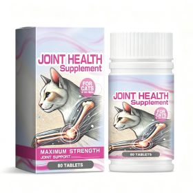 Cat Joint Health Support Tablets, Glucosamine Joint Supplement For All Breeds & Sizes Cats, 80 Count Joint Care Chewable Tablets To Relieve Joint (Option: 1Box)