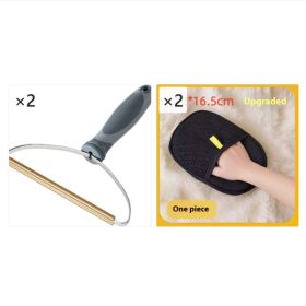 Pet Hair Remover Mitt Pet Hair Remover Gloves Deshedding Brush Glove For Dog Cat Rabbit With Long Short Curly Hair (Option: Set3-2PCS)
