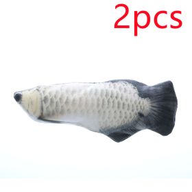 Simulation Electric Funny Cat Simulation Fish (Option: Silver arowana 2pcs-30cm)