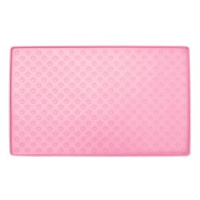 Spot Pet Mat, Waterproof And Easy To Clean Silicone Dog Mat, Cat Mat, Square Pet Placemat, Pet Supplies (Option: Pink-Small)