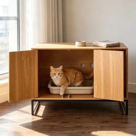 Wooden Cat Box Cabinet (Option: Default title)