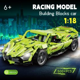 Racing Car Building Block Set Collectible Sports Car Construction Set Model Toy Car For Boys Girls 6 Years Old And Above (Option: default)