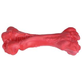 Dog Chew Toy Dog Teething Toy Dog Chew Bone with Beef Flavor Suitable for Aggressive Chewers Small Medium Large Dogs (Size/Color: L, Option: RedWhite)