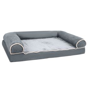 Dog Bed Pet Bed Sofa Dog Couch Pet Cushion Carpet Mattress with Washable and Removable Cover for Medium Large Dogs (Size/Color: L, Option: DarkGrey)