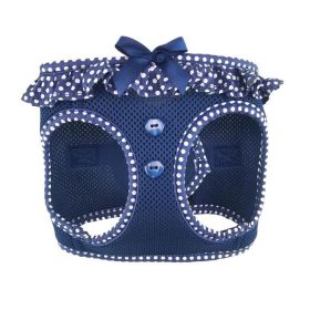 American River Choke Free Dog Harness Polka Dot Collection (Color: Navy Polka Dot, size: X-Large)