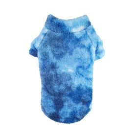Soft Plush Pullover (Color: Tie-Dye Blue, size: 3XL)