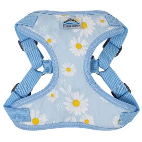 Wrap and Snap Choke Free Dog Harness by Doggie Design (Color: Blue Daisy, size: large)