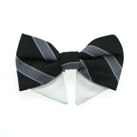 Universal Dog Bow Tie (Color: Black and Silver Stripe, size: Type 2)